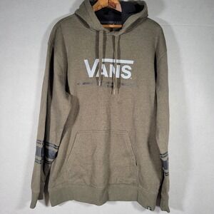 Vans Off The Wall Hoodie Men's XL Olive Green Pullover Sweatshirt Skate